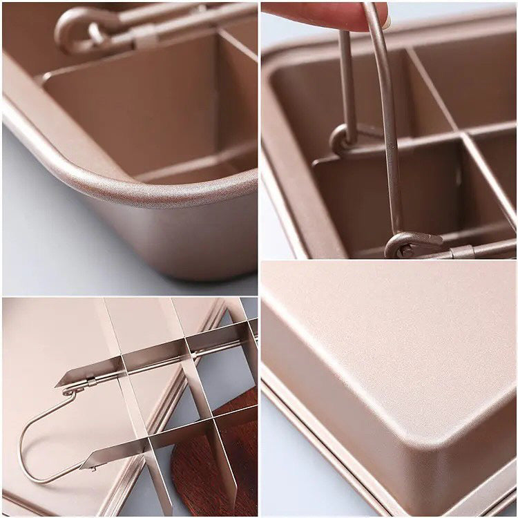 Non-stick highly efficient brownie pan